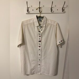 Vintage Hammerschmid Embroidered Folk  Button Down Shirt M